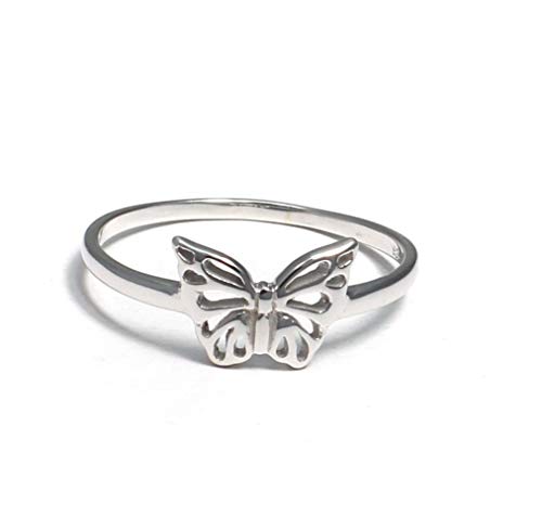 Kinderring aus 925 Sterling Silber mit Schmetterling von loveyourdiamonds