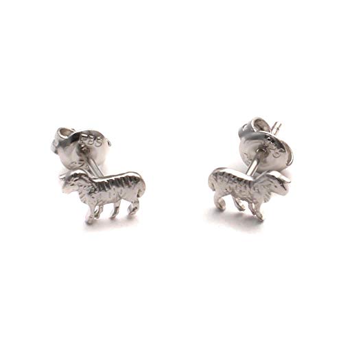 Schaf Ohrstecker echt Silber, 925 Ohrstecker nickelfrei, Lamm Ohrringe, Geschenk Tier Liebhaber, Schäfer und Herren Ohrstecker von loveyourdiamonds