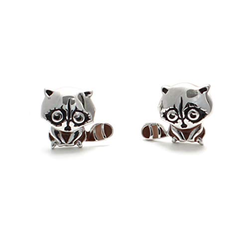 Waschbär Ohrstecker aus 925 Sterling Silber von loveyourdiamonds