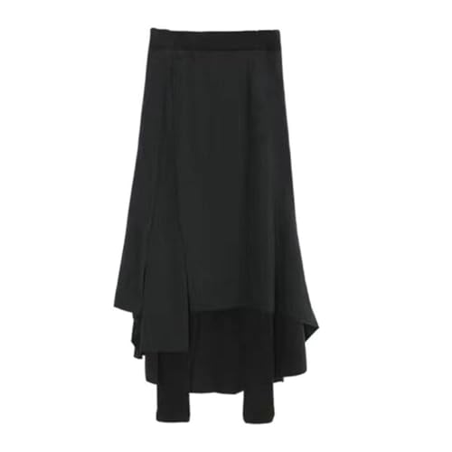 Fleece-Rock für Damen, Leggings, zweiteilig, gepolstert, dick, lang, warm, elastische Hose, hohe Taille, Thermo, lässig, Herbst, Winter, Schwarz, XX-Large Fleece-Rock für Damen, Leggings, zweiteilig, gepolstert, dick, lang, warm, elastische Hose, hohe Taille, Thermo, lässig, Herbst, Winter, Schwarz, XX-Large von luohaibell