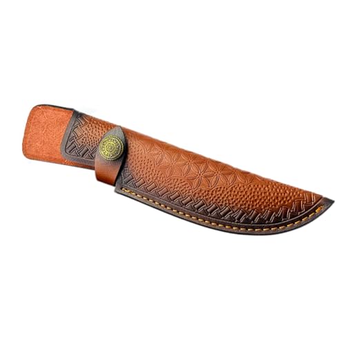 luxurious Leder-Messerscheide für Outdoor-Messer, Tragetasche, Gürtelschlaufe, Schutzhülle von luxurious