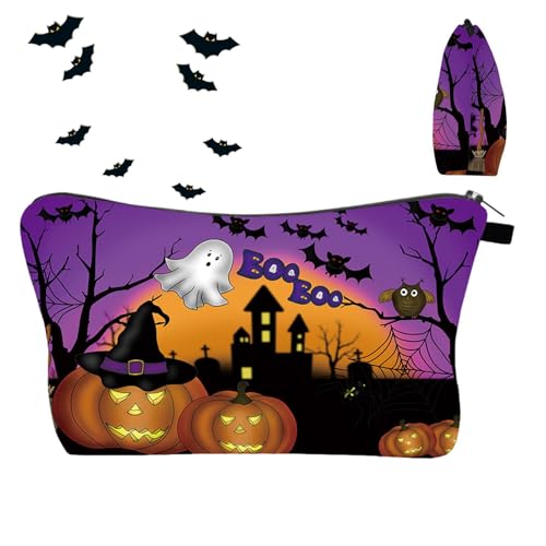 lyanny Reise-Kulturbeutel für Damen, große Make-up-Reisetasche,Halloween Reisekosmetiktasche | Multifunktionale Kosmetiktasche mit Reißverschluss für Make-up-Pinsel, Lippenstifte, Lotion lyanny Reise-Kulturbeutel für Damen, große Make-up-Reisetasche,Halloween Reisekosmetiktasche | Multifunktionale Kosmetiktasche mit Reißverschluss für Make-up-Pinsel, Lippenstifte, Lotion von lyanny