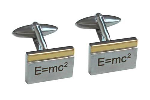 Matheformel Manschettenknöpfe bicolor matt-glänzend mit Gravur : E=mc² inkl. Geschenkbox Matheformel Manschettenknöpfe bicolor matt-glänzend mit Gravur : E=mc² inkl. Geschenkbox von magdalena r.
