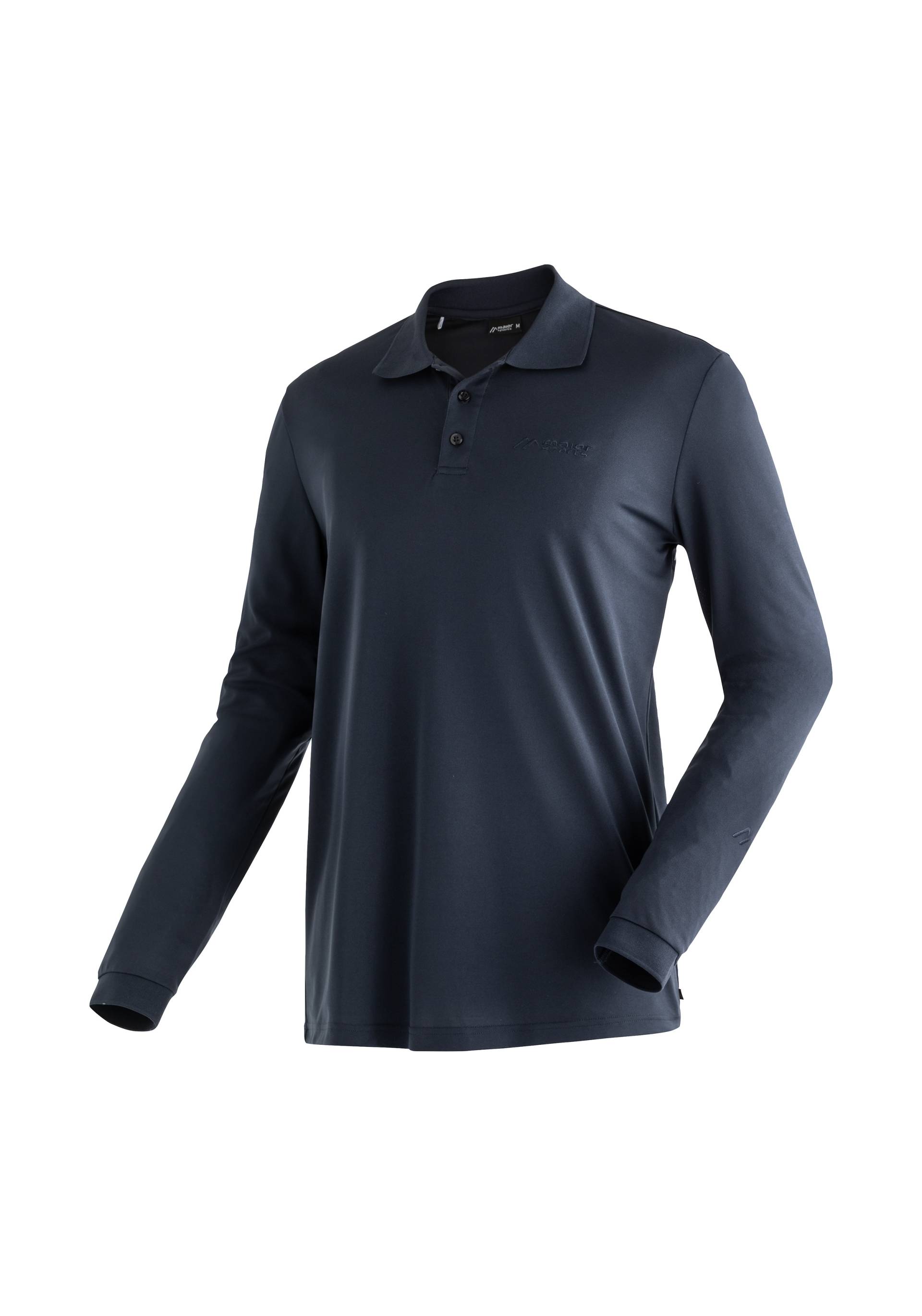 Maier Sports Poloshirt "Ulrich L/S", Herren Langarmshirt mit Hemdkragen von maier sports