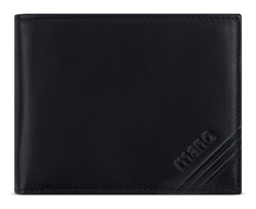 mano Don Antonio RFID Mini Coin Wallet with Flap Black von mano