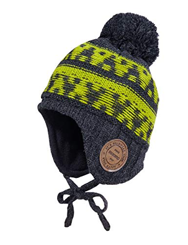 maximo Jungen Band Beanie-Mütze, anthrazit/Herbal, 49 von maximo