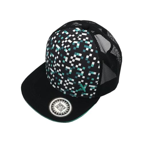 maximo Kids Boy-Cap, Squares Netz hinten, snap Back Verschluß 55/-57 schwarz/multocolor von maximo