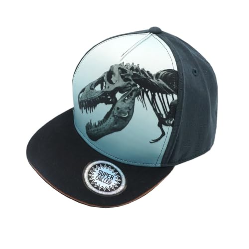 maximo Kids Boy-Cap T-Rex Skeleton snap-Back Verschluß 51/-53 anthrazit von maximo