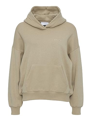 mazine Damen Kapuzenpullover Emily Hoodie - Light Taupe Mel. - Größe XS von mazine