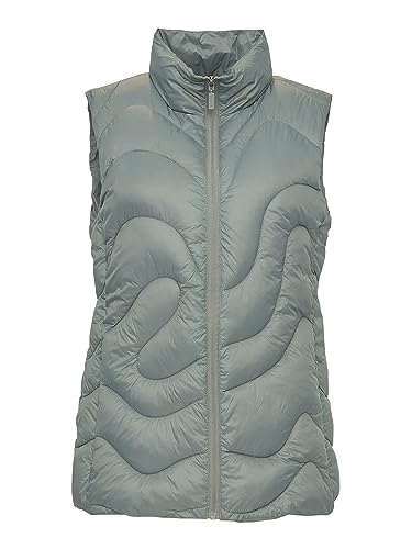 mazine Damen Steppweste Nor Light Padded Vest - pale ocean - Größe L von mazine