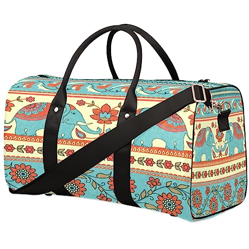 Elefantenblume Reisetasche Faltbare Sporttasche Turnbeutel Weekender Tasche Workout Tasche Übernachtung Schultertasche Handgepäck Griff Tasche für Frauen Herren, metallisch von meathur