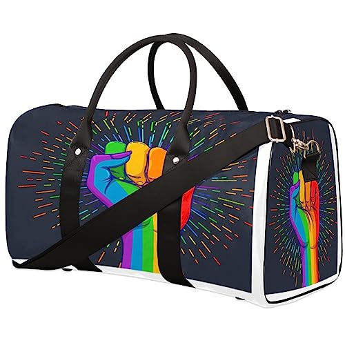 Rock Music Mode Reise Duffel Bag Faltbare Sport Tote Gym Bag Weekender Bag Workout Tasche Über Nacht Schultertasche Handgepäck Griff Tasche für Frauen Herren, metallisch von meathur