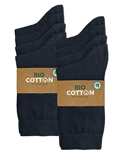 mehrstrumpf Kinder 100% Bio-Anbau Socken Jungen & Mädchen Baumwolle ohne Naht (8 Paar) Navy 23-26 von mehrstrumpf