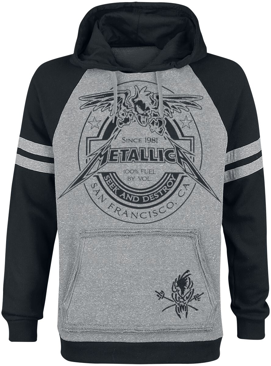 Metallica Kapuzenpullover - EMP Signature Collection - S bis 4XL - für Männer - Größe L - grau meliert/schwarz  - EMP exklusives Merchandise! von metallica