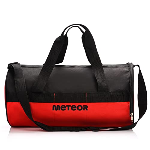 meteor Sporttasche Kinder 25L runde Tasche Gym Tasche Herren schwimmtasche Reisetasche Urlaubstasche klein Fitnesstasche Kindertaschen Schule-Taschen turntasche Jungen von meteor