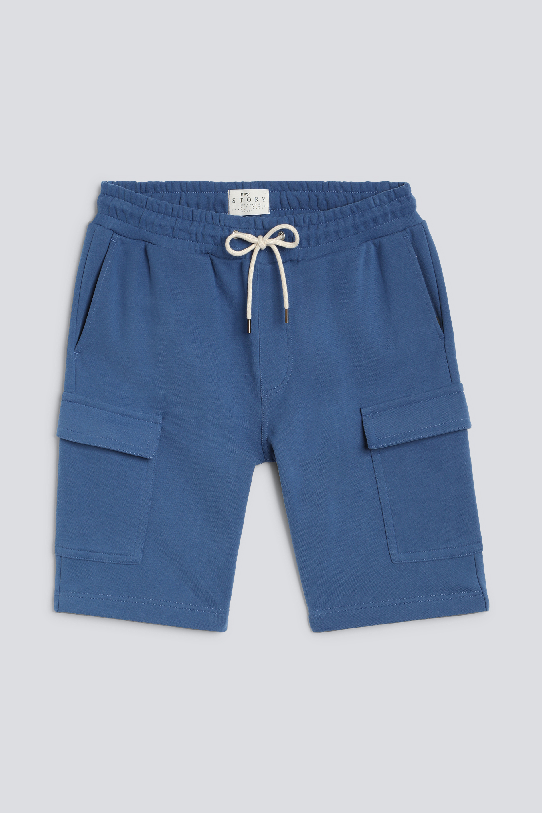 Cargo Shorts Serie Felpa Cotone Blue Denim Cargo Shorts Serie Felpa Cotone Blue Denim von mey