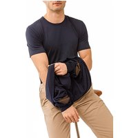 Mey Herren T-Shirt blau Mikrofaser unifarben von mey