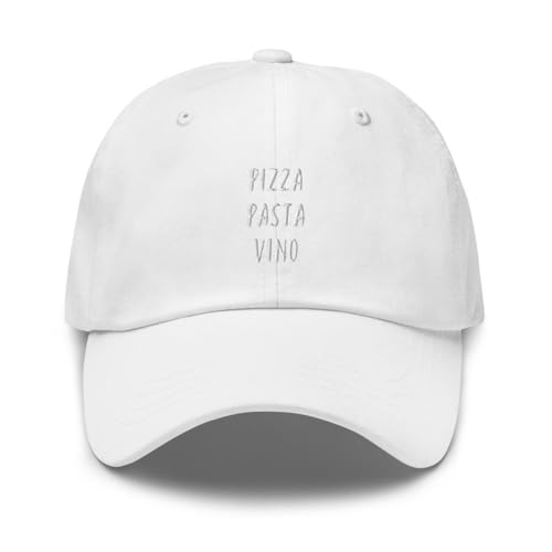 mf. MINIMAL FASHION Pizza Pasta Vino Cap Weiß von mf. MINIMAL FASHION