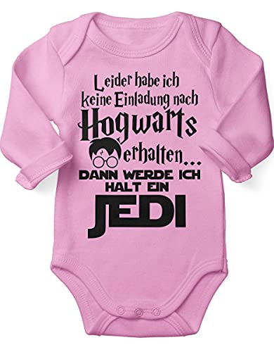 miKalino Babybody mit Spruch für Jungen Mädchen Unisex Langarm Leider habe ich keine Einladung nach Hogwarts erhalten... | handbedruckt in Deutschland | Handmade with love, Farbe:rosa, Grösse:86-92 von miKalino