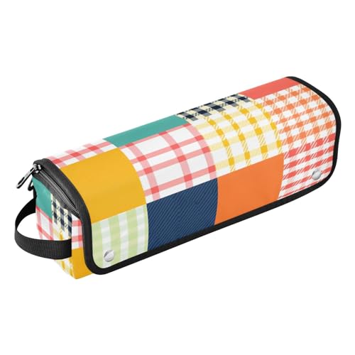 miaozhen 2-in-1-Lockenstab-Reisetasche mit hitzebeständiger Matte, für Haar-Werkzeuge, Organizer, Aufbewahrungstasche für Glätteisen, Lockenstab, Haartrockner, Gingham-Karo-Spleißen, tragbare miaozhen 2-in-1-Lockenstab-Reisetasche mit hitzebeständiger Matte, für Haar-Werkzeuge, Organizer, Aufbewahrungstasche für Glätteisen, Lockenstab, Haartrockner, Gingham-Karo-Spleißen, tragbare von miaozhen