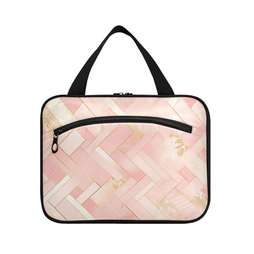 miaozhen Kulturbeutel mit Fischgrätenmuster, Pfirsichgold, trendig, hängend mit Haken, Designer-Chic für Frauen, Reisen, Maletín para maquillaje L, Fischgrätenmuster, Pfirsichgold, trendig, Modern miaozhen Kulturbeutel mit Fischgrätenmuster, Pfirsichgold, trendig, hängend mit Haken, Designer-Chic für Frauen, Reisen, Maletín para maquillaje L, Fischgrätenmuster, Pfirsichgold, trendig, Modern von miaozhen