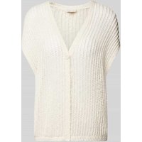 Milano Italy Cardigan mit V-Ausschnitt in Offwhite, Größe M von milano italy