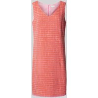 Milano Italy Knielanges Kleid mit V-Ausschnitt in Koralle, Größe 44 Milano Italy Knielanges Kleid mit V-Ausschnitt in Koralle, Größe 44 von milano italy
