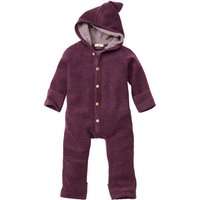 Baby-Overall aus Schurwoll-Frottee, mauve-melange von Waschbär