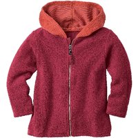 Fleece-Kapuzenjacke aus reiner Bio-Baumwolle, beere von Waschbär