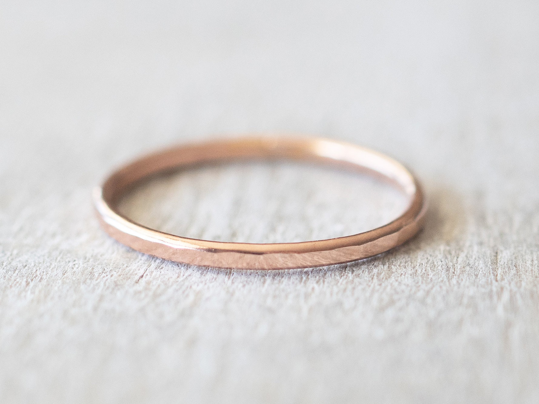 Dünner Roségold-Ring, Roségold Gefüllter Ring, Zierlicher Zarter Midi-Ring, 14K Roségold-Ringe Für Frauen von minimalaccents