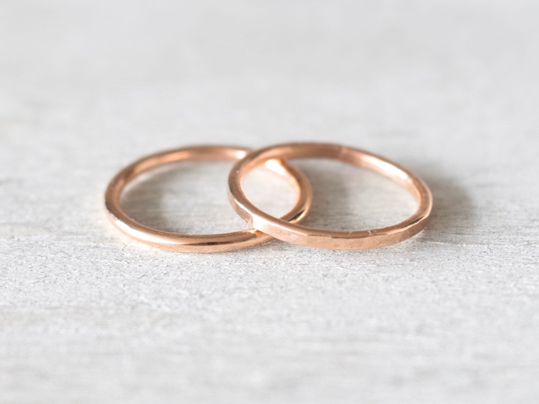 Roségold Filled Ringe Set, Schlichte Minimal Ringe, Stapelring Für Frauen von minimalaccents