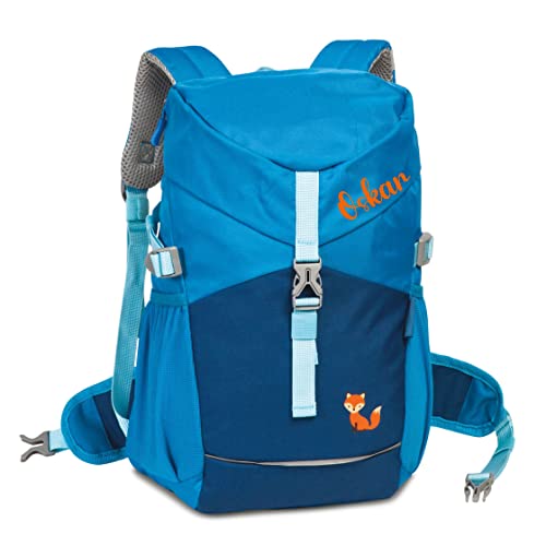 minimutz Wander-Rucksack Kinder | Kinderrucksack Outdoor mit Name | Personalisierter Rucksack Mädchen Jungen mit Fuchs | Reise-Rucksack recycelt ab 3 Jahren von minimutz