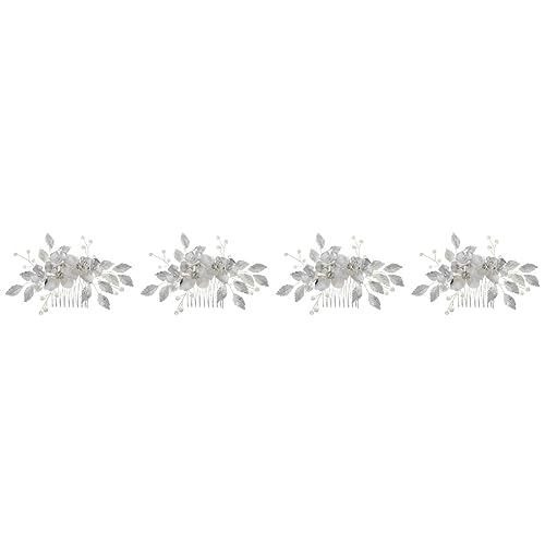 4 Stück Braut Hochzeit Tiara Haarschmuck Strass Blumenmädchen Zubehör Fräulein von minkissy