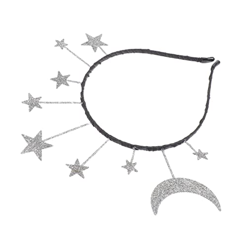 1stk Star Love Stirnband Glitzerndes Haarband Moon Hair Clip Mädchen Stirnbänder Sailor Moon Kostüm Für Kinder Sternen- Und Mondstirnband Mond Kostüm Schal Legierung Fräulein Blitz von minkissy