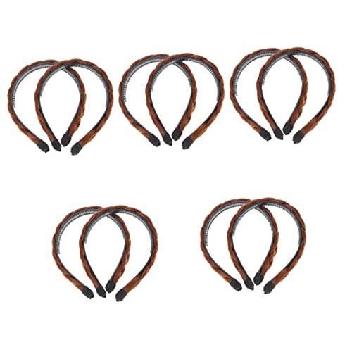 minkissy 10 Stück Mädchen Kopfschmuck Perücke Band Stirnbänder Designed Braid Haar Haarband Haarbänder Headwear Flechten von minkissy