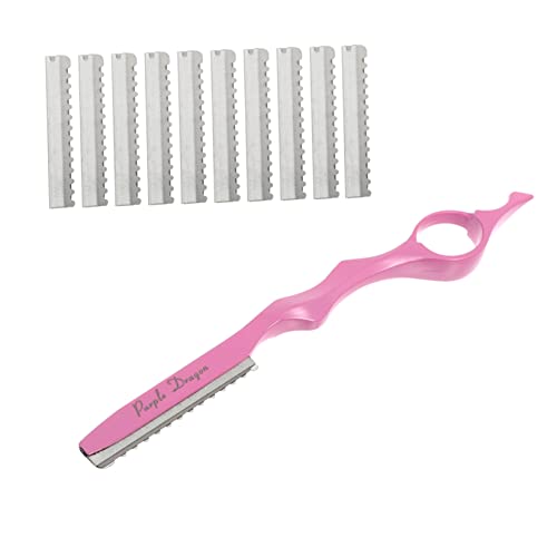 minkissy Rasierkamm 11-Teiliger Haarschneidewerkzeughalter Haarkamm Haarstrukturierung Rasierer Haarstyling-Rasierer Friseur Rasierer Kamm Haarausdünnung Rasierer Set Salon Haarformerkamm von minkissy