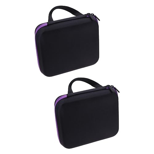 minkissy 2 Pcs Ätherisches Öl Reise Fall Ätherisches Öl Tragetasche Ätherische Öle Flaschen Fall Ätherisches Öl Reisetasche Ätherische Öle Lagerung Eva Make-up Tasche für Geldbörse Flasche Tasche von minkissy