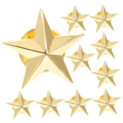 minkissy 2 Sätze Pentagramm-abzeichen Gold Männer Sternenzauber Punkt Geformt Sterne-abzeichen Dekorative Sternabzeichen Kleidersternabzeichen Stifte Legierung 10 Stück * 2 minkissy 2 Sätze Pentagramm-abzeichen Gold Männer Sternenzauber Punkt Geformt Sterne-abzeichen Dekorative Sternabzeichen Kleidersternabzeichen Stifte Legierung 10 Stück * 2 von minkissy