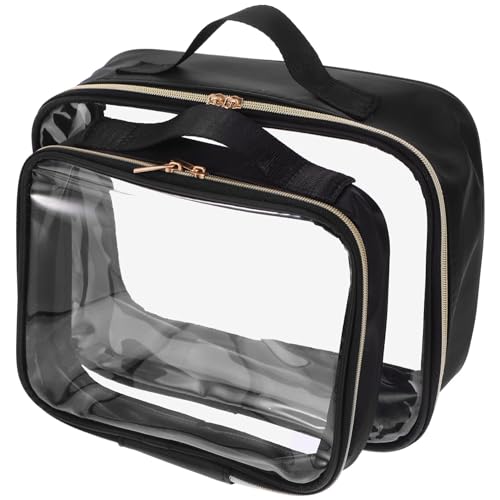 minkissy 2 Stück Transparente Kulturbeutel Für Reisen Kosmetik Make-Up-Tasche Mit Reißverschlusstasche Tragbarer Reise-Make-Up-Organizer von minkissy