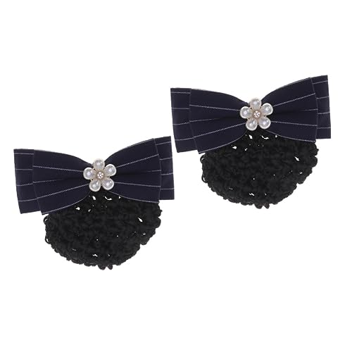 minkissy 2 Stück schwarze Haarspangen Damen Haarspangen für Haar schwarze Haarspange Bowknot Kopfschmuck Snood Haarnetz Spitze Stirnband Spinnennetz Frauen Haar Snood elastische Haarspangen Snood von minkissy