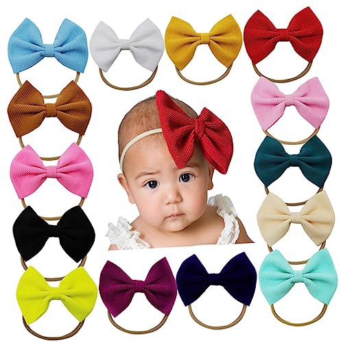 minkissy 20st Bowknot-kopfbedeckung Bowknot-kopfschmuck Haarband Für Baby Geknotete Stirnbänder Für Babys Baby Haarband Bandana Stirnband Haarschmuck Baby Kopfschmuck Krawatte A28 Schal von minkissy