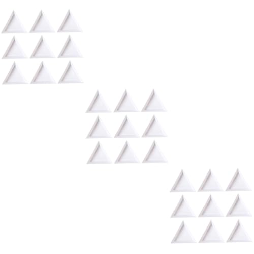 minkissy 240 Stk Nail Dreieckige Platte Lotus Teelichthalter Tabletts für Nageltechniker Nagelkunst Werkzeug Organizer Maniküre-Werkzeuge Maniküre-Schalen Diamant Speicherwerkzeug Weiß von minkissy