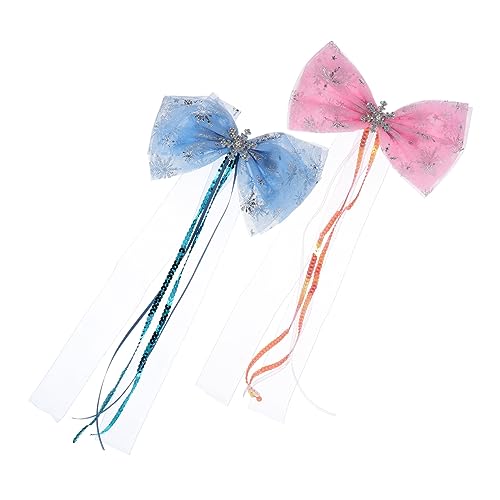 minkissy 2Pcs bow hairpin girl bows for hair hair accessories hair accessories for elegant hair bows for girls girl Chic Headwear Christmas Bowknot Barrettes Hairpin Christmas von minkissy