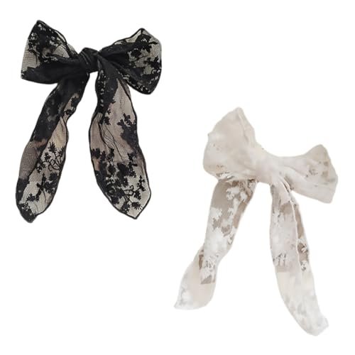 minkissy 2 Stücke Bowknot Haarnadel Pferdeschwanz Clip Mode Haar Clip Spitze Elegant Für Frauen Für Party Bankett minkissy 2 Stücke Bowknot Haarnadel Pferdeschwanz Clip Mode Haar Clip Spitze Elegant Für Frauen Für Party Bankett von minkissy