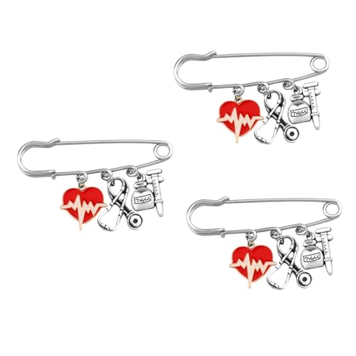 minkissy 3stücke Brooch Pin Stethoscope Für Herzform Anstecknadel Als Schmuck Für Kleidung Rucksack Hüte Für Ärzte Und Besondere Anlässe minkissy 3stücke Brooch Pin Stethoscope Für Herzform Anstecknadel Als Schmuck Für Kleidung Rucksack Hüte Für Ärzte Und Besondere Anlässe von minkissy