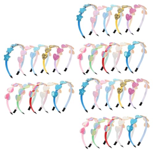 minkissy 30 Stk Liebe Stirnband Haarschmuck Für Kinder Modische Stirnbänder Für Damen Mädchenhaar Elastische Haargummis Glitzerstirnbänder Für Damen Weihnachten Fräulein Stoff Schal von minkissy