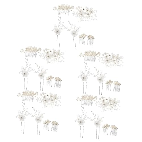 minkissy 30 Stk Braut Hochzeit Tiara Brautseitenkämme Haarkamm Hochzeit Haarspangen Für Damen Accessoires Für Damen Hochzeitshaar Silberne Strasssteine Künstlich Fräulein Schmuck Abs von minkissy