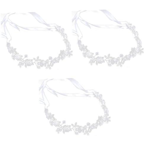 minkissy 3St Haarschmuck für die Hochzeit hochzeitshaar schmuck wedding hair accessories hochzeitdeko hochzeitsdeko wedding decor Stirnband kopfschmuck Kristall Kopfbedeckung Zubehör Braut von minkissy