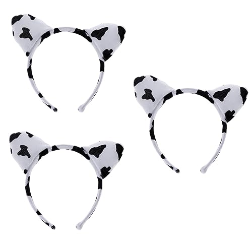 minkissy 3St rotes Bandana-Stirnband Haargummis für Kinder bandana stirnband rotes Stirnband mit Katzenohren Stirnbänder für Katzenpartys Cosplay tierische stirnbänder Party-Stirnband Schal von minkissy