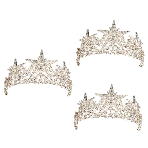 minkissy 3pcs head scarf headband headwear for women crystal headband rhinestone headband ladies headbands rhinestone headpiece turban headband bridal headpiece fairy tiara Miss wedding hat von minkissy